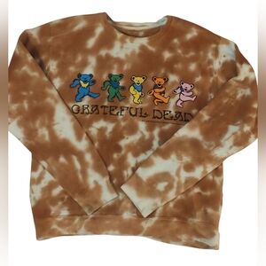 Grateful Dead Dancing Bears Tie Dye Sweatshirt Size Small